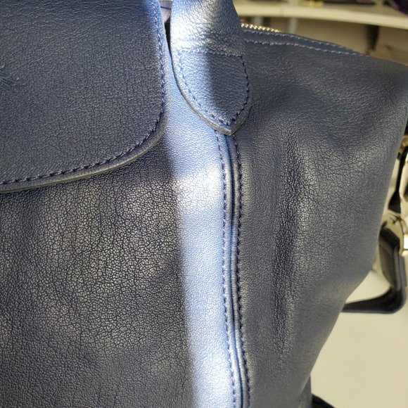 Longchamp Le Pliage Cuir Small Navy - Picture 3 of 10